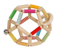 Rattles Brand GOKI. Model Rattle Elastic Ball, Striped