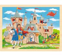 goki 57335 Puzzle Knight's Castle 96 Robust Wooden Pieces Colourful Design with