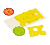 Goki 51811 - Negozi e Accessori - fette di Formaggio 4 fette, 1 Foglia di lattuga, 1 Pomodoro