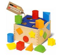 Sortierbox Gioco Classificazione 10 Mattoncini IN Legno Goki WM254