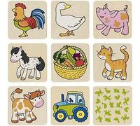 goki Wood Memory Game Farm ii 1 St