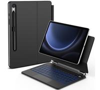 GOKOCO Magic Keyboard per Samsung Galaxy Tablet S9/S9 FE/S8/S7 da 11 pollici, tastiera retroilluminata Magic Trackpad, multi-touch trackpad e visualizzazione alimentazione, supporto S-Pen, layout UK