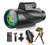 Goksy - Monoculare 15 x 52 HD per adulti, ad alta potenza, con adattatore per telefono e treppiede, compatto con prisma BAK4 e obiettivo FMC, monocolo per caccia, bird watching, escursionismo, viaggi