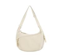 GOKTOW Crescent Hobo Borsa a tracolla, borsa a tracolla in nylon per donne alla moda borsa da viaggio borsa da viaggio, Beige, 13.38 x 8.66 x 2.75 inches
