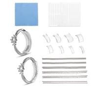 Goktvai 16pz Riduttori per Dimensione Anello, Stringianello Invisibile Trasparente Distanziale Anello Anti-rotazione per Donne Uomini