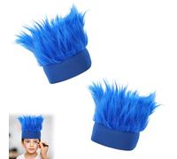 Goktvai 2 Pezzi di Cerchietti Blu Pelosi da Troll Pazzo, Divertenti e Sfocati Novità Parrucche da Troll Pazzo Accessori per Costumi di Halloween Cosplay Eventi Sportivi Spettacoli Teatrali