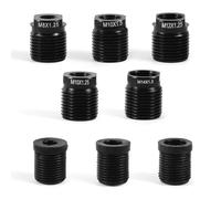 Goktvai 5pz Kit Adattatore Pomello Cambio, Adattatori Universali Filettati in Lega Alluminio con Raccordi in Plastica per Filettature M8/M10/M12/M14 Inserti Dado per Auto Camion SUV