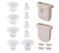 Goktvai Kit di 15 pezzi di ricambio per tiralatte Eufy, include 2 diaframmi in silicone, 4 valvole a becco d'anatra, 5 flange e 4 tappi di tenuta compatibili con tiralatte indossabili Eufy S1 Pro/S1
