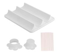 Goktvai Stampo per Cake Pops Rotondo con Pressa e Vassoio Set, Resistente in Plastica Cake Pop Stampo Kit con Robusti Bastoncini di Carta per Dolci Fatti in Casa e Feste Preparare Dessert
