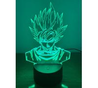 Goku Lampada 3D a LED DA TAVOLO - Dragon Ball - con TELCOMANDO PLEXI 4mm
