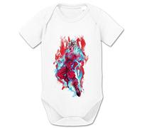 Goku Red Fire Baby Dragon Proverbi Ball Son Romper Body in Cotone Biologico per Ragazzi e Ragazze 0-12, Größe2:62/2-3 Mesi, Baby:Bianco