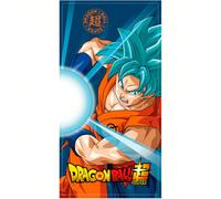 GOKU SUPER SAIYAN BLUE DRAGON BALL SUPER ASCIUGAMANO IN COTONE - Asciugamano ufficiale autorizzato di alta qualità - Asciugamano ufficiale autorizzato con design esclusivi - Morbido e assorbente asciu