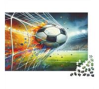 Gol palla da calcio Puzzle 1000 Pezzi Impossibile Regalo Perfetto Palla da calcio alla scena di gol Giocattolo Decompressivo Intellettuale Educativo Divertente Gioco Famiglie Erwachsene Kinder