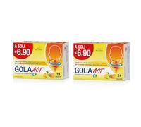 Gola Act Miele e Limone, Integratore alimentare con Erisimo e Vitamina C, 1 Confezione Bipack da 48 Compresse