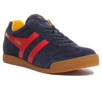 GOLA CLASSICS Harrier con Lacci Camoscio IN Blu Scuro Rosso Uomo UK 6 - 13