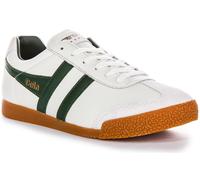 Gola Classics Harrier Leather Low Pro Retro Shoe Bianco Verde Uomo UK 6 - 12