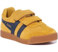Gola Classics Harrier Vel Bambini Due Cinghie Trainers In Giallo Taglia UK 1-13