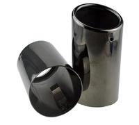 Gola Coda Dell'auto 2 Pezzi/set Punte Per Silenziatore Di Scarico Per E46 E38 E90 E60 E36 F30 F30 X3 E83(Black)