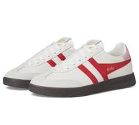 Gola Cyclone Leather, Scarpe da Ginnastica Donna, Bianco/Rosso/Candy/Dark Gum, 42 EU