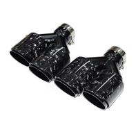 Gola della Coda dell'auto 1 Paio 63MM 2.5 Pollici Quad Glossy Forge Silenziatore Tubo Di Scarico Punta Scarico In Acciaio Inossidabile Punta Di Scarico Tubo Di Scappamento Coda Gola(70MM IN-114MM OUT)