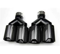 Gola della Coda dell'auto 1 Paio Di Punte Per Silenziatore Per Tubo Di Scarico In Fibra Carbonio Doppio Per BMW Per La Serie 5 F10 X3 F25 X4 Per F26 X5 F15 X6 F16 Coda Gola(Inlet 51mm-105MM)