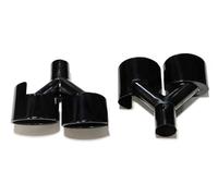 Gola della Coda dell'auto 1 Paio Di Terminali Di Scarico Per Auto 4 Terminali Di Scarico Per Marmitta Di Scarico Per Mercedes Per Benz W204 Per Classe C Per Classe E Coda Gola(Black Y)