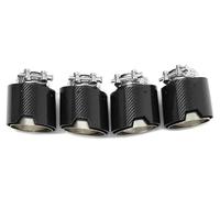 Gola della Coda dell'auto 4 Pz/lotto Consigli Di Scarico In Fibra Di Carbonio Per BMW Per M2 Per M3 Per M4 G80 G82 G83 G87 Tubi Di Scarico Punta Silenziatore Ugello Coda Gola(Type D)
