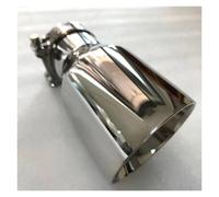 Gola della Coda dell'auto Acciaio Inossidabile La Gola Della Coda Del Silenziatore Universale Con Bordo Smussato Modifica Dell'auto Tubo Di Scarico Coda Gola(63MM IN-115MM OUT)