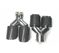 Gola della Coda dell'auto Per Benz Una Coppia Y Style Lucido Carbonio Acciaio Inossidabile Scarico Doppi Puntali Punte Di Scarico Universali Terminale Scarico Auto(IN 70MM-OUT 114MM)