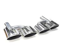 Gola della Coda dell'auto Per Mercedes Per Benz W204 Per Classe C Per Classe E 1 Paio Di Terminali Di Scarico Per Auto 4 Uscite Terminale Di Scarico Silenziatore Di Scarico Coda Gola(Argenteo)