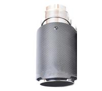 Gola della Coda dell'auto Punta Del Silenziatore Con Flangia Diritta In Acciaio Inossidabile Opaco In Fibra Di Carbonio 1PC Per Tubo Di Scarico Per Auto Coda Gola(70-101mm)