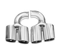 Gola della Coda dell'auto Quad Auto Punta Di Scarico In Acciaio Inox 304 Punta Del Silenziatore Ugello Tubo Di Scarico Punta Di Scarico Per Cayenne Per 958 2011-2014 Coda Gola(Silver C Short)