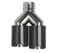 Gola della Coda dell'auto Terminali Di Scarico Universali In Acciaio Inossidabile Con Terminale Di Scarico A Doppia Canna In Un Unico Pezzo Accessori Per Auto Coda Gola(Sinistra)