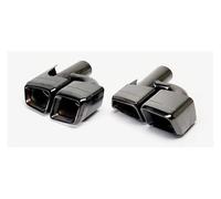 Gola della Coda dell'auto Tubi Di Scarico Placcati In Acciaio Inossidabile Per Benz Per Classe CLS W218 Coda Paraurti Sportivo Silenziatore Di Scarico Nero Lucido Coda Gola(Nero)