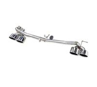 Gola della coda posteriore Per Mercedes Per Benz W204 C180 C200 C260 C63 Quad Scarico Punta Marmitta(22cm Silver)