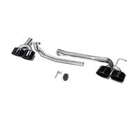 Gola della coda posteriore Per Mercedes Per Benz W204 C180 C200 C260 C63 Quad Scarico Punta Marmitta(22cm Black)