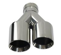 Gola della Coda Posteriore Terminali di Scarico A Doppia Uscita per Auto Decorazione in Acciaio Inox Marmitta(Right In51-Out 89mm)