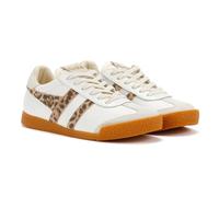 Gola Elan - Sneaker da donna in pelle, colore: Bianco/Leopardo/Bianco sporco, bianco, 38 EU