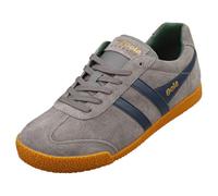 Gola Harrier Suede CMA192 - Sneaker da uomo, in pelle scamosciata, vestibilità standard, Ash Navy Evergreen, 45 EU
