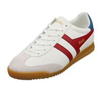 Gola Sneaker Uomo Torpedo Pelle, Bianco/Rosso scuro/Zaffiro, 43 EU