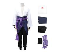GOLBYGOL Uchiha - Costume da Sasuke, per Halloween, feste in maschera, Natale, feste anime, mostre (bianco, L)