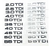 GOLCD 1 Adesivo per Bagagliaio Posteriore Auto, con Lettere e Emblema, per 2.0 2.5 2.7 3.0 4.0 TDI 30 35 40 45 50 55 TDI