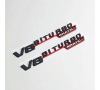 GOLCD 2 Pezzi di Adesivi con Lettere Emblema e Distintivo per parafango Auto, per Benz C63S E63S GLC W213