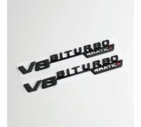 GOLCD 2 Pezzi di Adesivi con Lettere Emblema e Distintivo per parafango Auto, per Benz C63S E63S GLC W213
