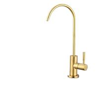 Gold 1/4in Kitchen Faucet Water Purifier Faucet Brushed Osmosis Drinking Water Filtration System 304 Stainless Steel(A-1)