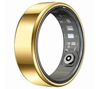 (Gold #8 18.2mm, Multicolor) R99 Smart Ring with Charging Case Support Heart Rate, Blood Oxygen, Sleep Monitoring - Black #8 18.2