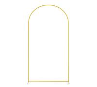 Gold Arch Backdrop, Wedding Metal Arch Frame, Portable Arched Door Structure, Stable Balloon Stand for Floral Decor, Lights, Party Photoshoot, Event, Indoor Outdoor Display Use 47.24x86.61in
