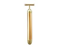 Gold Beauty Stick, massaggiatore facciale, segno elettrico a T strumento per massaggi facciali, rullo elettronico impermeabile micro-vibrazioni, anti-invecchiamento, sollevamento viso