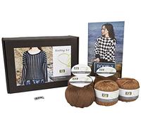 Gold Bella Linea 100 per Cento Lino Plus Cotto Bella 100 per Cento Cotone Egiziano, Maglia Rurale Landscape_p Kit, Cotone, Asian Wood/Coffee Brown 250, Small