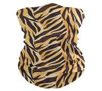 Gold Black Animal Animal Fur 26X30Cm Multiuso Protezione del Viso Traspirante Bandana per Campeggio Bambini Sports